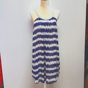 Size small Charming Charlie blue And white striped sleeveless dress.    C73